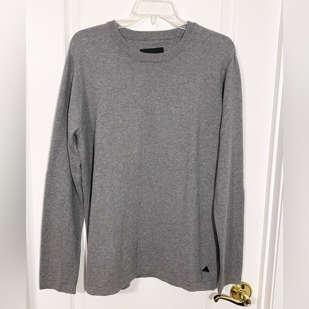 BURTON Cotton Wool Thin Crewneck Sweater Gray Men’s Medium